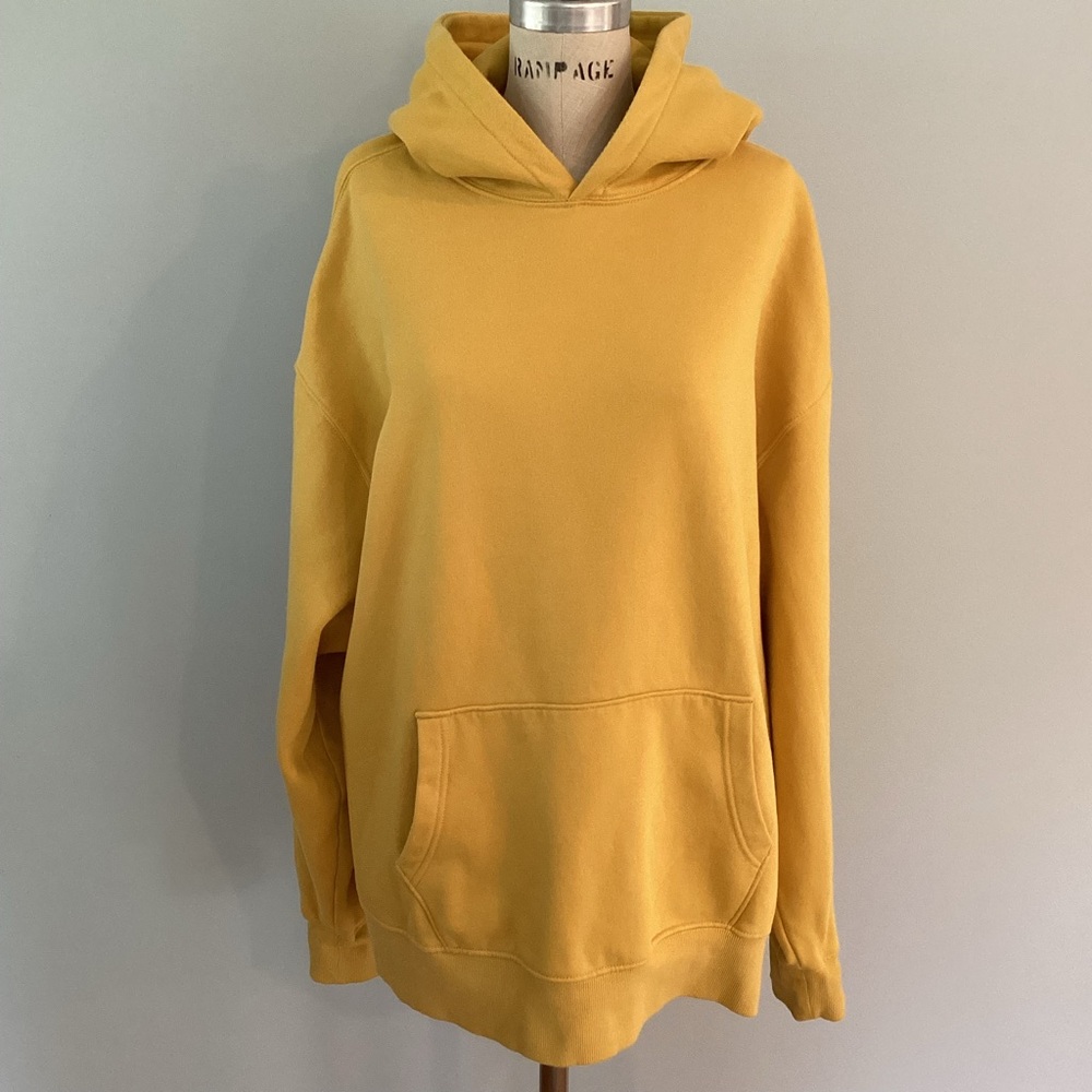 Old Navy Mustard Hoodie with Front Pocket Size XXLarge